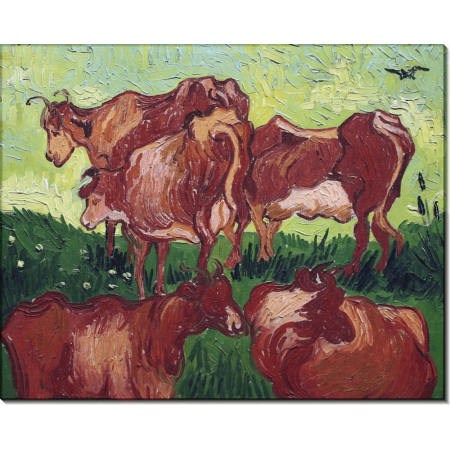 Коровы, по работе Жордэна (Cows (after Jorsaens)), 1890. Гог, Винсент ван 