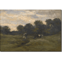 Коровы на лугу (Plain with Two Cows), 1883. Гог, Винсент ван