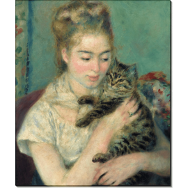 Женщина с котом. Ренуар, Пьер Огюст