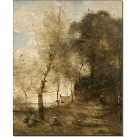 Пейзаж со сборщицами хвороста, Виль-д'Авре. Коро, Жан-Батист Камиль
