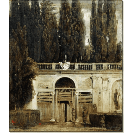 Вид на сад виллы Медичи в Риме. Веласкес, Диего 