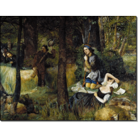 Розалинда и Селия, а также Ганимед и Алиена в Арденском лесу. Деверел, Уолтер