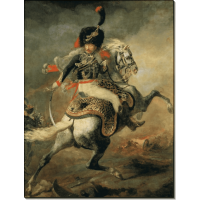 Офицер конных егерей императорской гвардии, идущий в атаку. Жерико, Теодор Жан Луи Андре