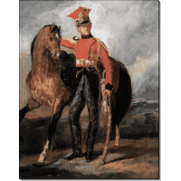 Улан Имперской Гвардии со своим конем. Жерико, Теодор Жан Луи Андре