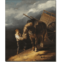 Мальчик, кормящий овсом свою лошадь. Жерико, Теодор Жан Луи Андре
