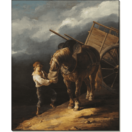 Мальчик, кормящий овсом свою лошадь. Жерико, Теодор Жан Луи Андре 