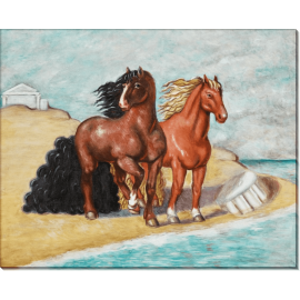 Лошади на морском берегу. Кирико, Джорджо де