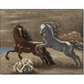 Бегущие лошади на берегу моря. Кирико, Джорджо де