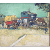 Стоянка цыганского каравана (Encampment of Gypsies with Caravans), 1888. Гог, Винсент ван