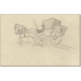 Лошадь и карета (Horse and Carriage), 1890. Гог, Винсент ван