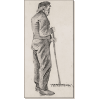 Человек с граблями (Almshouse Man Raking), 1882. Гог, Винсент ван