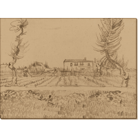 Пахарь на полях близ Арли (Ploughman in the Fields near Arles), 1888. Гог, Винсент ван