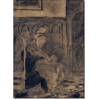 Старуха спит после ропса (Old Woman Asleep after Rops), 1873. Гог, Винсент ван