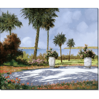 Картина «Сад с пальмами». Борелли, Гвидо (20 век)