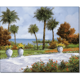 Картина «Пальмы у прогулочной дорожки». Борелли, Гвидо (20 век)