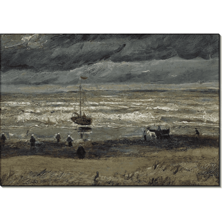 Пляж в Схевенингене в ненастную погоду (Beach at Scheveningen in Stormy Weather), 1882. Гог, Винсент ван 