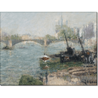 Пейзаж с видом на Мост Сюлли и Собор Парижской Богоматери. Луазо, Гюстав