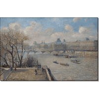 Вид на Лувр с Нового моста. Писсарро, Камиль