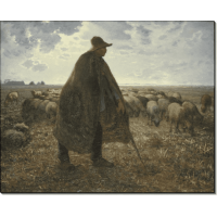 Пастух с отарой овец. Милле, Жан-Франсуа