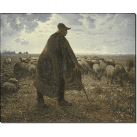 Пастух с отарой овец. Милле, Жан-Франсуа