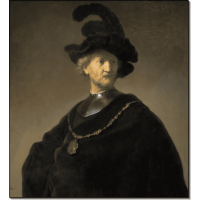Портрет мужчины в черном берете. Рембрандт, Харменс ван Рейн