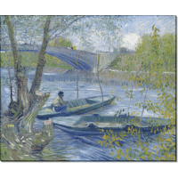 Рыбалка весной, Пон-де-Клиши (Fishing in the Spring, Pont de Clichy), 1887. Гог, Винсент ван