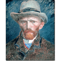 Автопортрет в серой фетровой шляпе (Self Portrait with Grey Felt Hat), 1887. Гог, Винсент ван