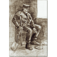 Отдыхающий человек с лопатой (Man with a Spade Resting), 1882. Гог, Винсент ван