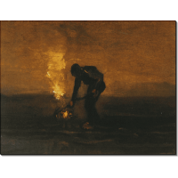Крестьянин, сжигающий сорняки (Peasant Burning Weeds), 1883. Гог, Винсент ван