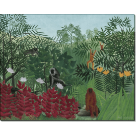 Тропический лес с обезьянами. Руссо, Анри