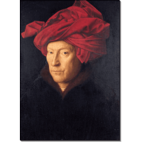 Ян ван Эйк, «Портрет мужчины в красном тюрбане (Автопортрет?)», 1433 г.. Эйк, Ян ван