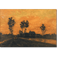 Пейзаж на закате (Landscape at Sunset), 1885. Гог, Винсент ван
