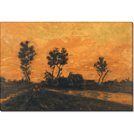 Пейзаж на закате (Landscape at Sunset), 1885. Гог, Винсент ван 