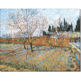 Фруктовый сад с цветущими персиками (Orchard with Peach Trees in Blossom), 1888. Гог, Винсент ван