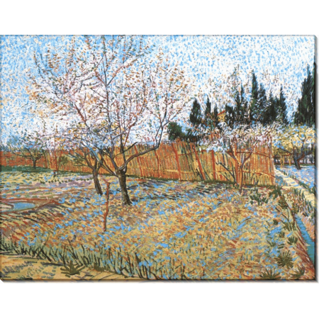 Фруктовый сад с цветущими персиками (Orchard with Peach Trees in Blossom), 1888. Гог, Винсент ван 