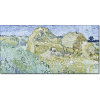 Поле со стогами пшеницы (Field with Stacks of Wheat), 1890. Гог, Винсент ван