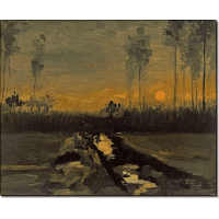 Сумеречный пейзаж (Landscape at Dusk), 1885. Гог, Винсент ван