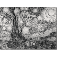 Звездная ночь (эскиз) (Starry Night (study)), 1889. Гог, Винсент ван
