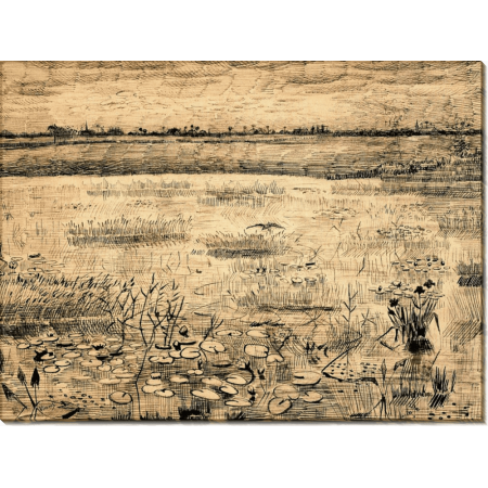 Болото с водяными лилиями (A Marsh with Water Lillies), 1881. Гог, Винсент ван 