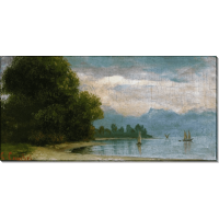 Пейзаж на Женевском озере. Курбе, Гюстав