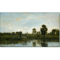 Пейзаж с прудом. Добиньи, Шарль-Франсуа
