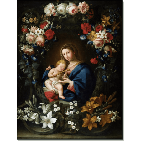 Мадонна с Младенцем в цветочном картуше. Брейгель, Ян (младший) 