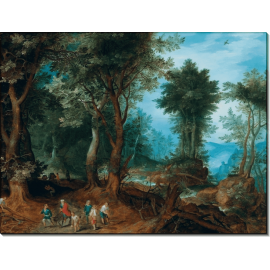 Лесной пейзаж с Авраамом и Исааком. Брейгель, Ян (младший)
