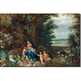 Мадонна с Младенцем и маленьким Иоанном Крестителем. Брейгель, Ян (младший)