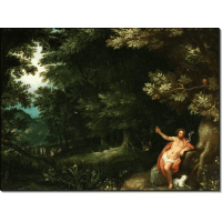 Лесной пейзаж с Иоанном Крестителем. Брейгель, Ян (Старший)
