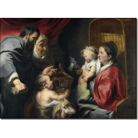 Мадонна с Младенцем со святым Иоанном Крестителем и его родителями. Йорданс, Якоб