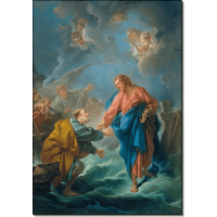 Святой Петр, идущий к Христу по воде. Буше, Франсуа