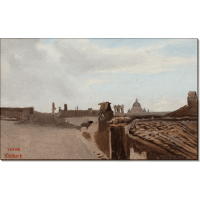 Вид на Рим из окна Коро. Коро, Жан-Батист Камиль