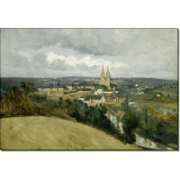 Пейзаж с видом на Сен-Ло. Коро, Жан-Батист Камиль