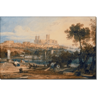 Вид на Линкольнский кафедральный собор из Холмса. Тернер, Джозеф Мэллорд Уильям